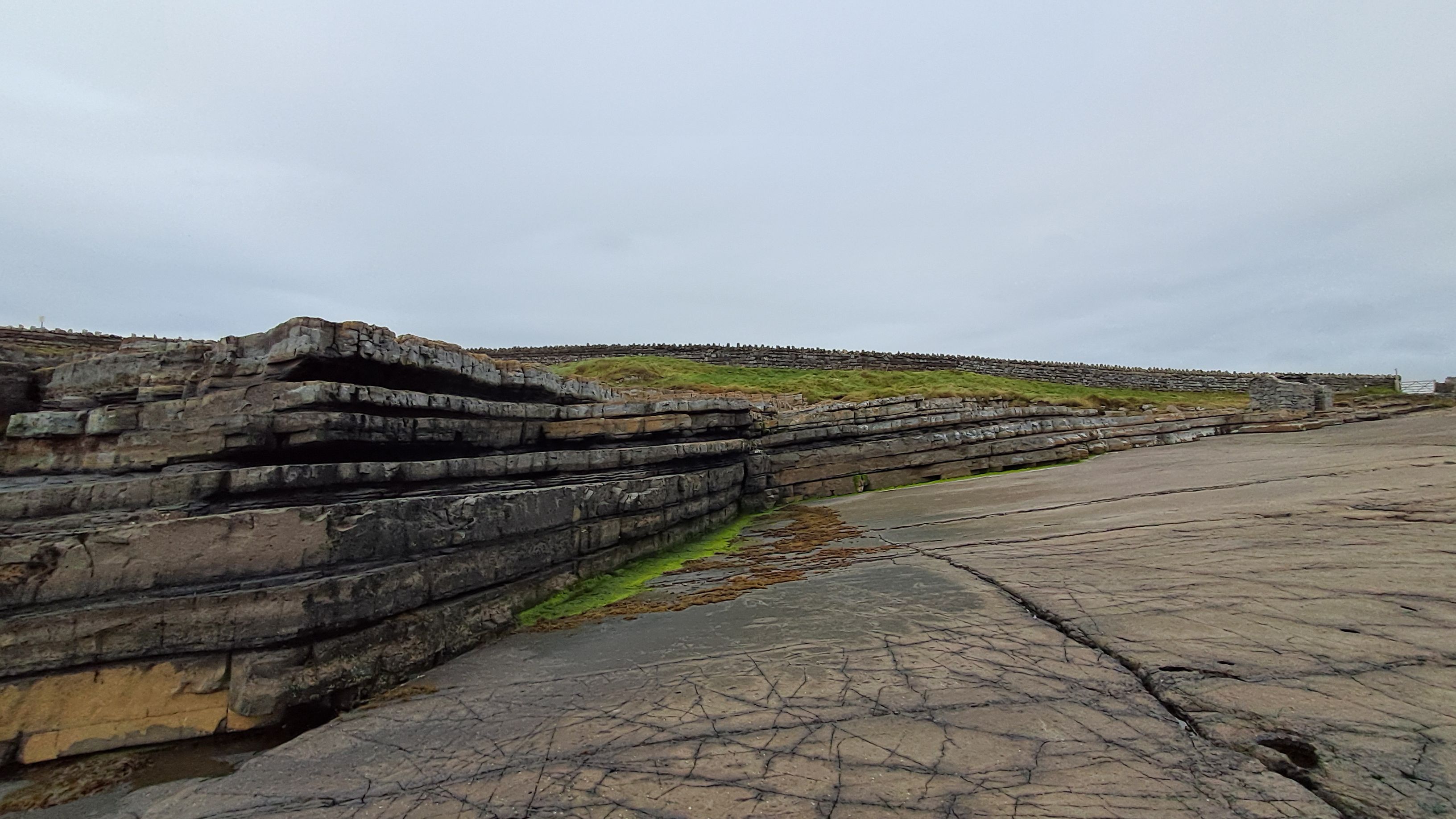 Limestone formations in the Isle of Man.