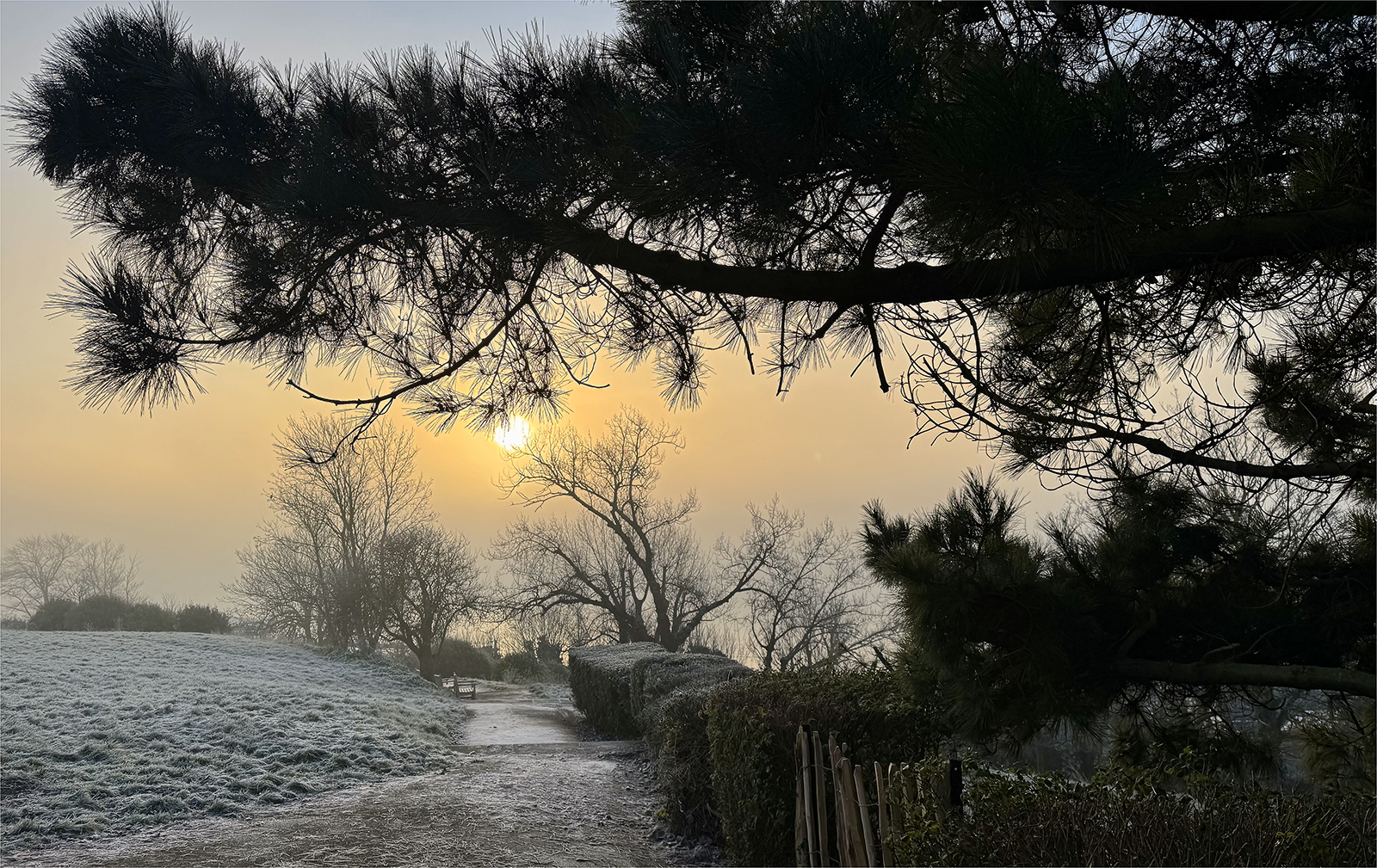 Photo of a winter sunrise