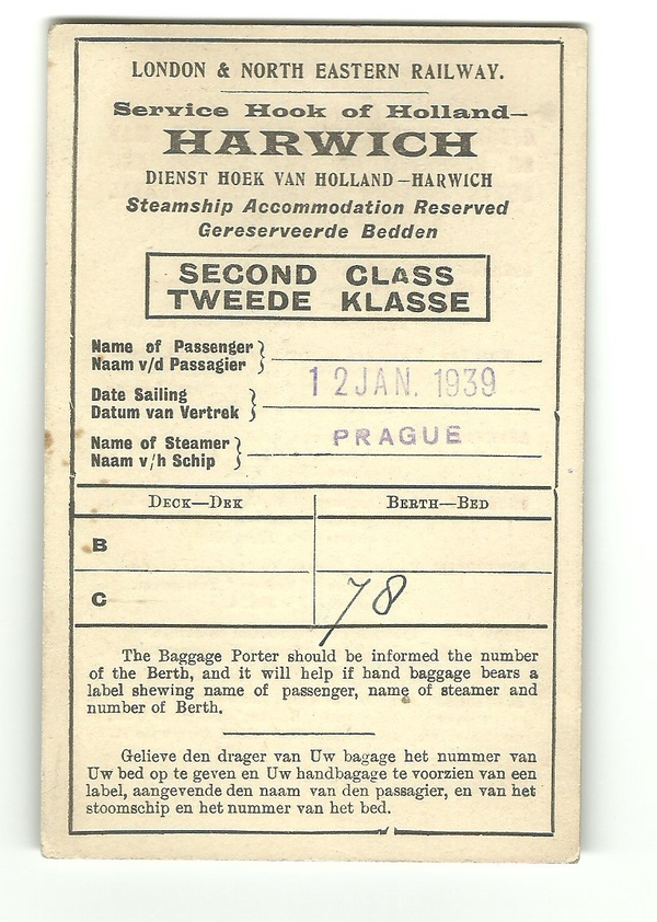 Father Walter Fulop boarding pass