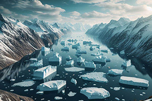 melting ice graphic