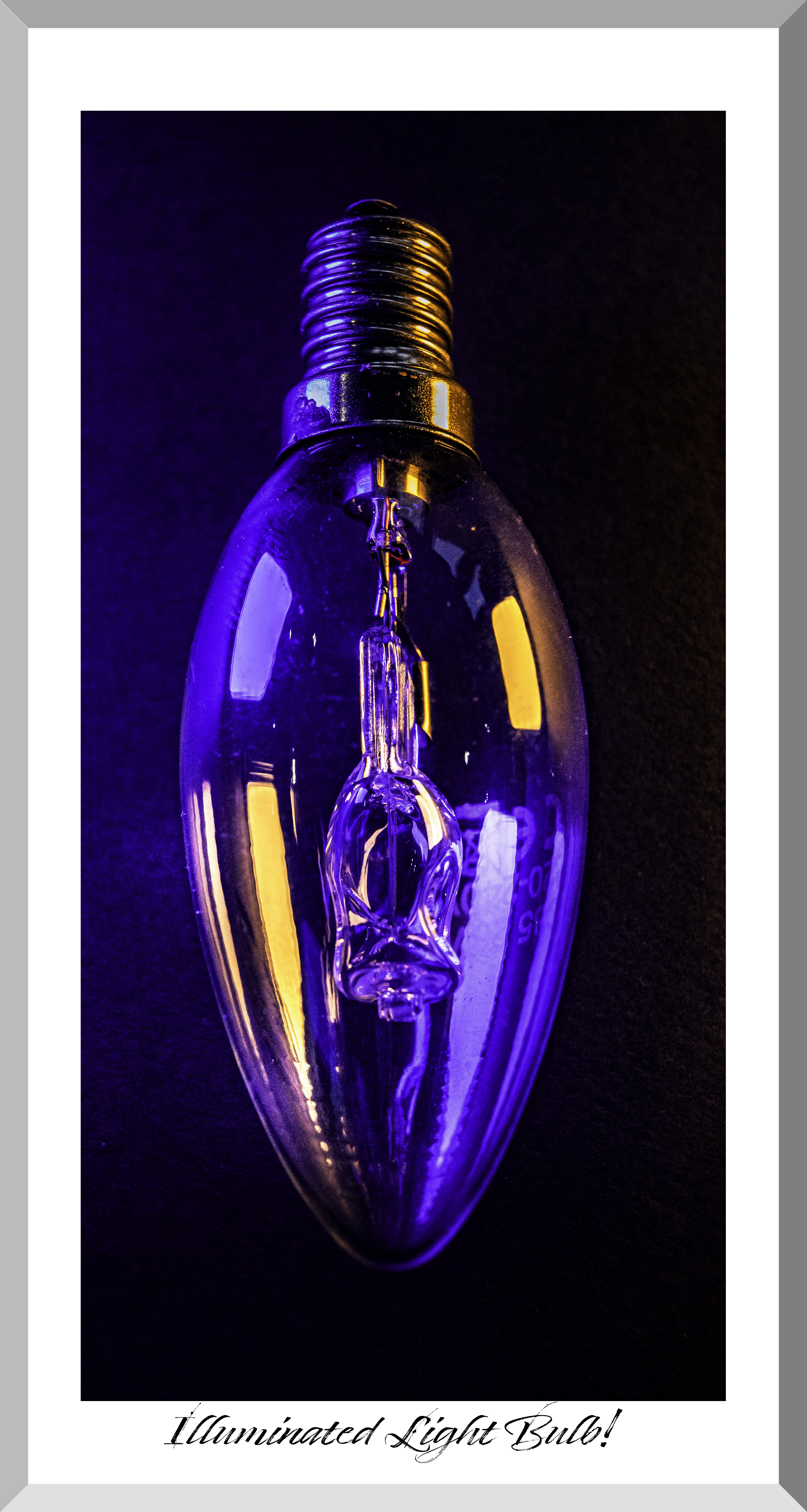 Photo of an illuminated lightbulb
