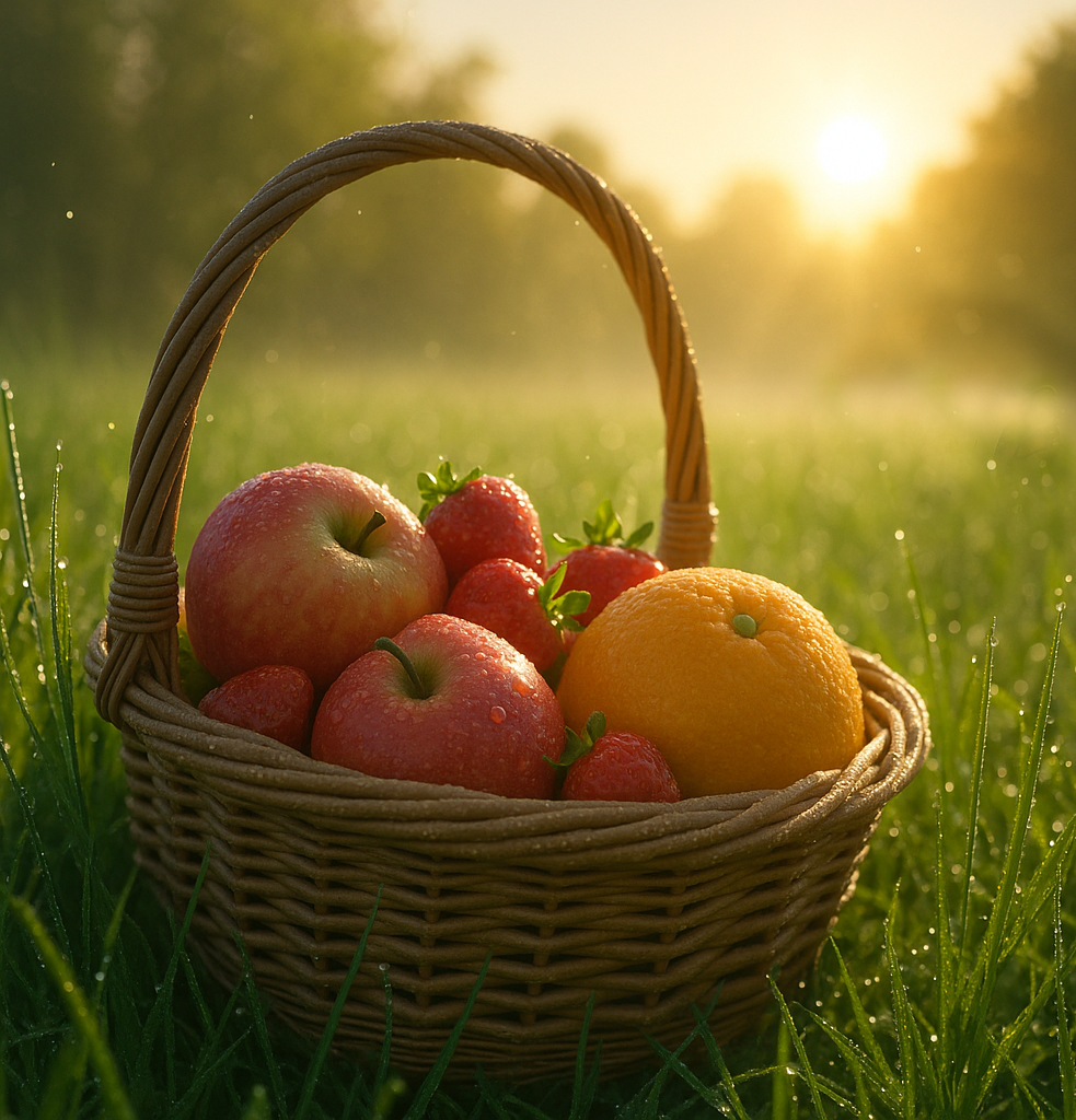 Photo of fresh fruit in a basket