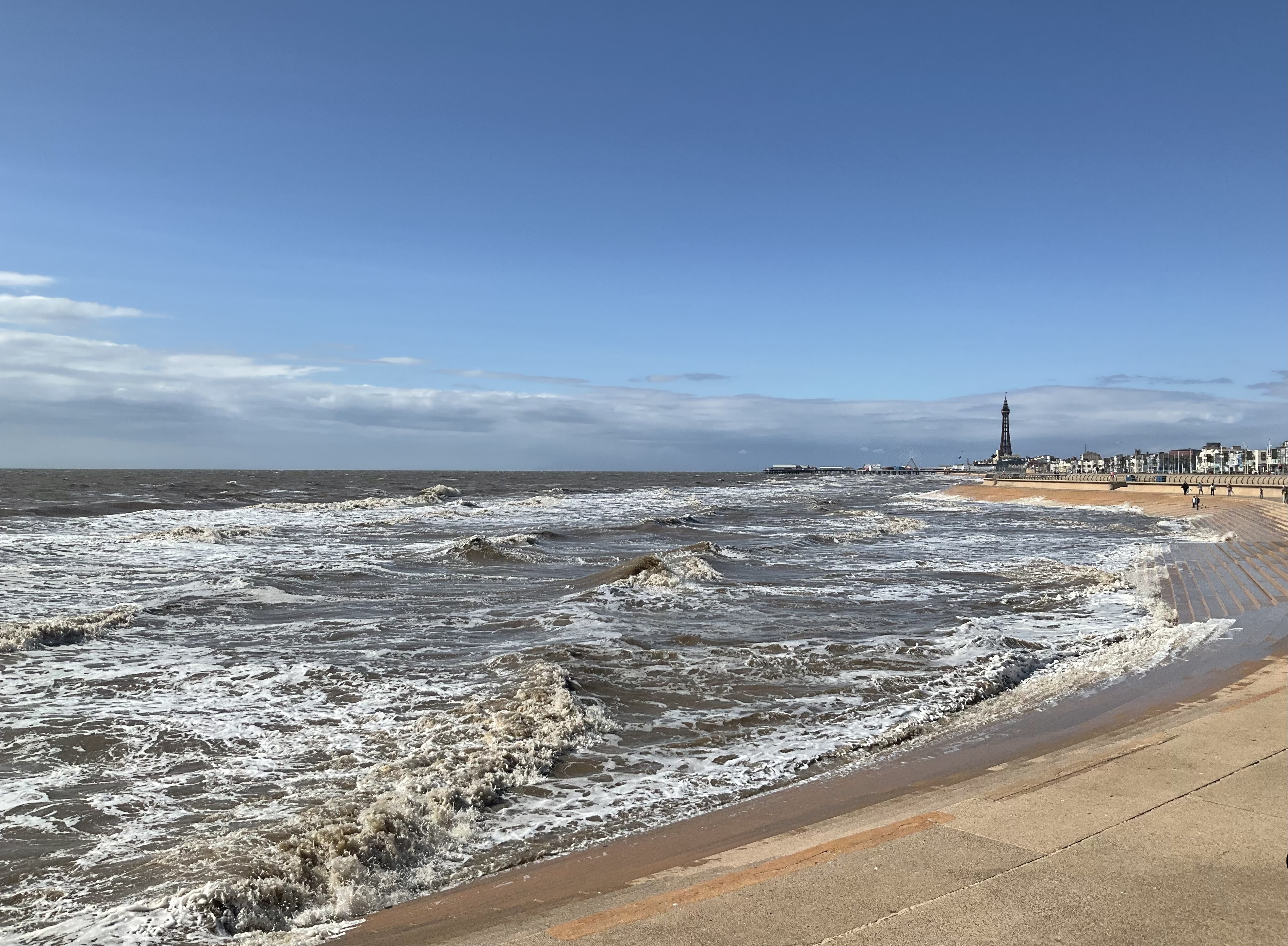 Photo of a fresh day on the Blackpool coast