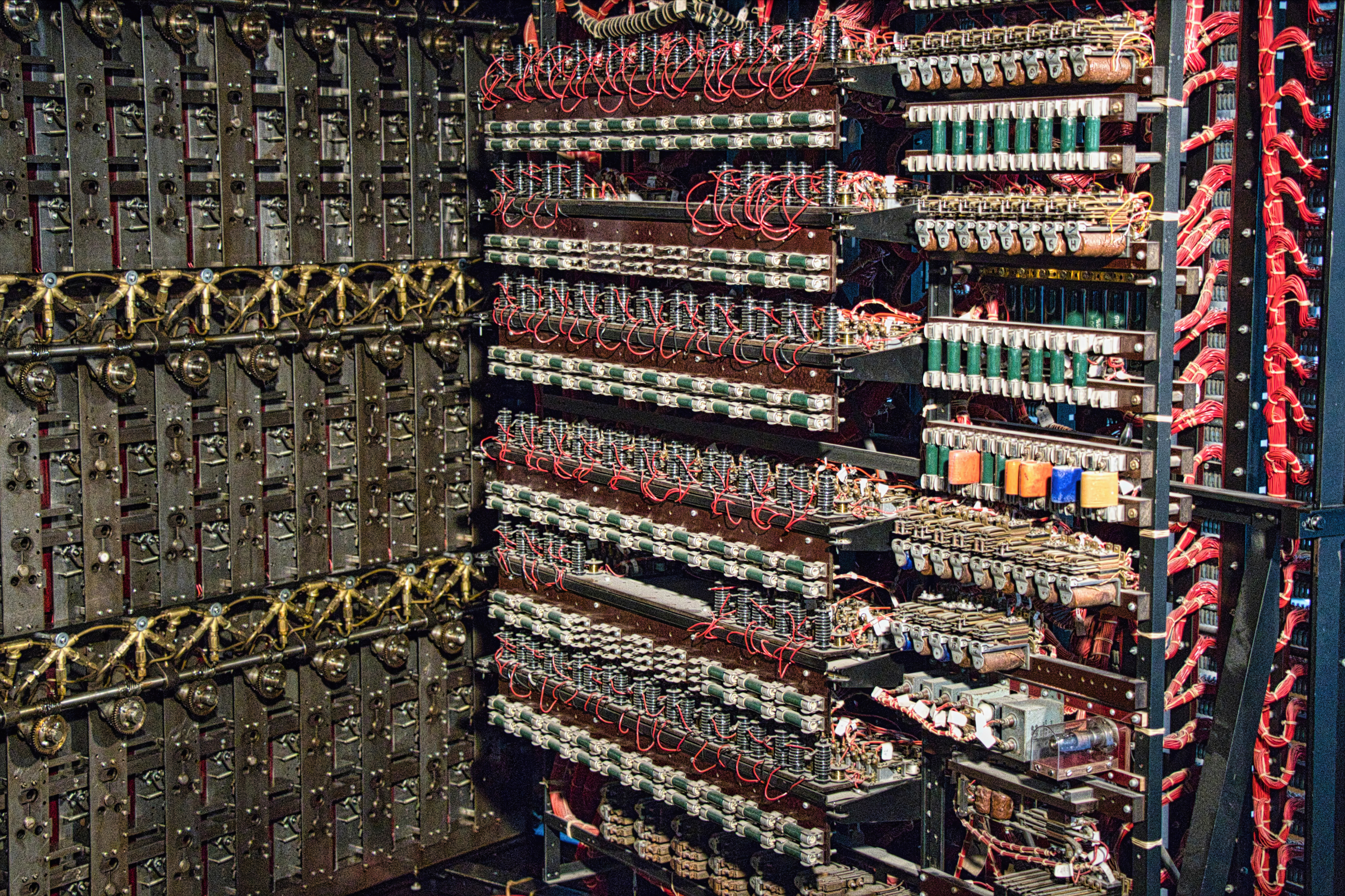 A photo of the components of the colossus computer