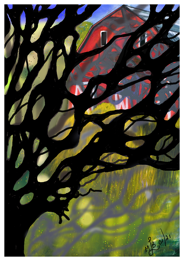 'Tree Shadows' by Liisa Brown of Hartley, Wintney & District u3a