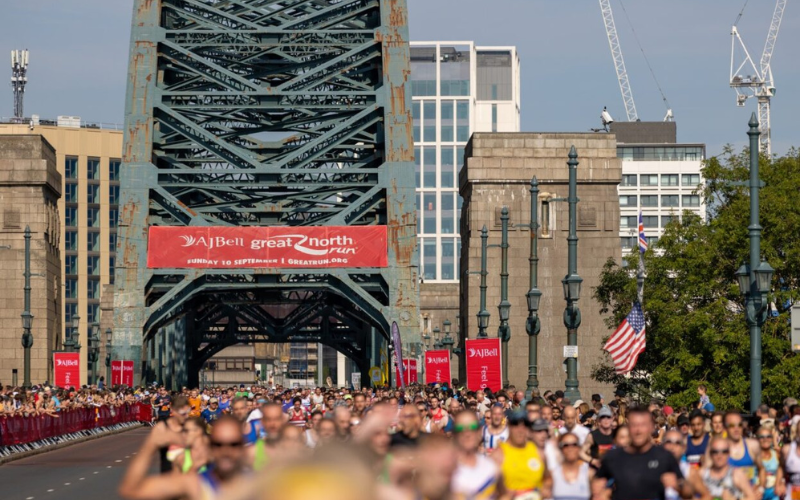 People taking part in the Great North Run