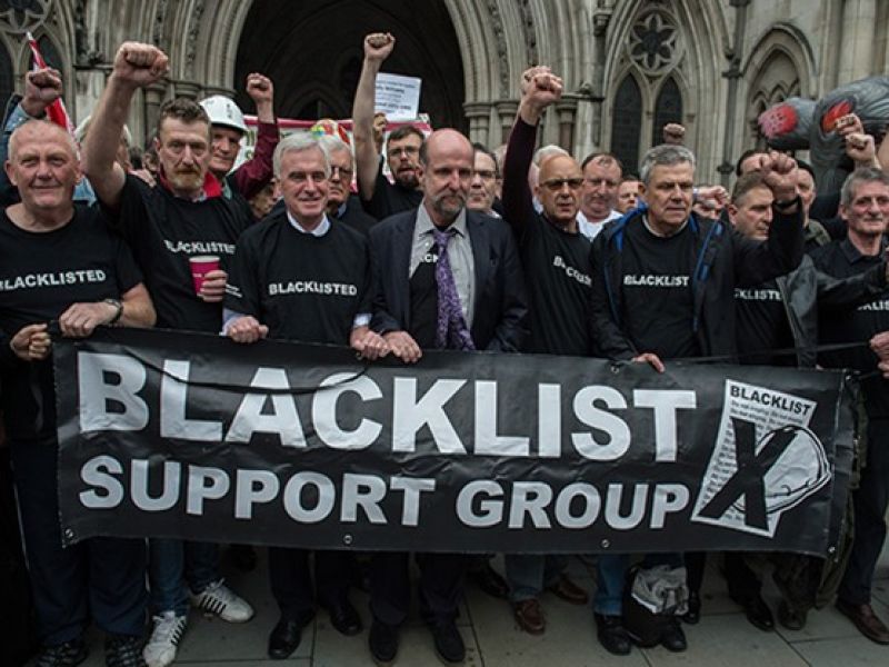 Photo of Blacklisting campaigners